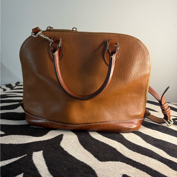Dooney & Bourke Brown Leather Satchel - Picture 2 of 12